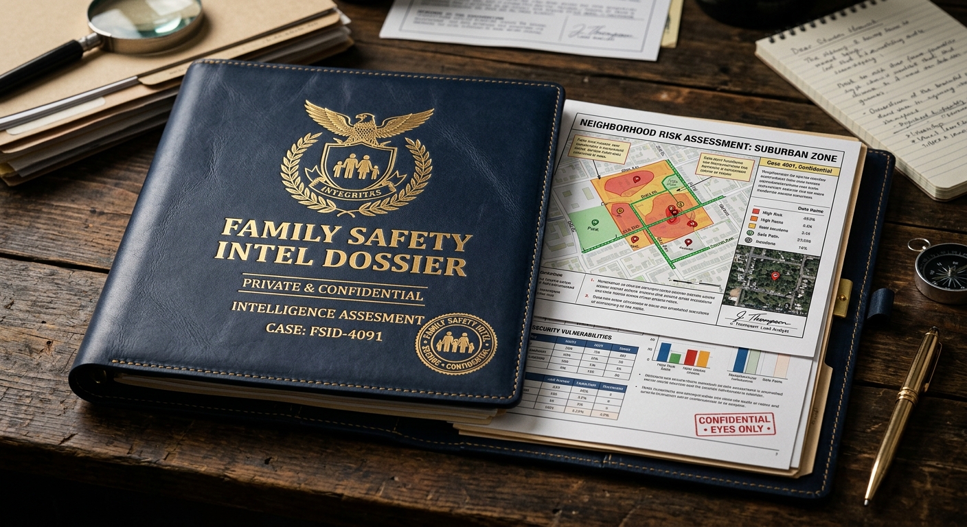 Family Safety Intel Dossier 3D Mockup